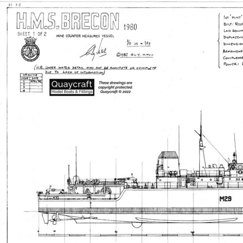 Hms Brecon 1980 Quaycraft Model Boats And Fittings