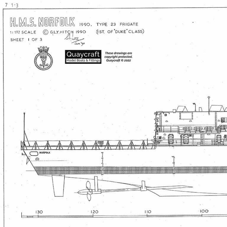 Hms Norfolk 1990 Quaycraft Model Boats And Fittings