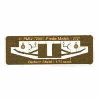 Oerlikon 20mm Etched shield – 1-72 scale
